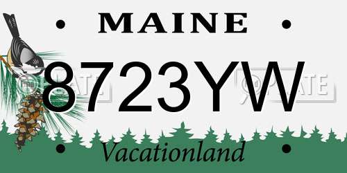 8723YW Maine License Plate