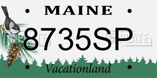 8735SP Maine License Plate