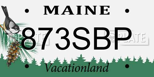 873SBP Maine License Plate