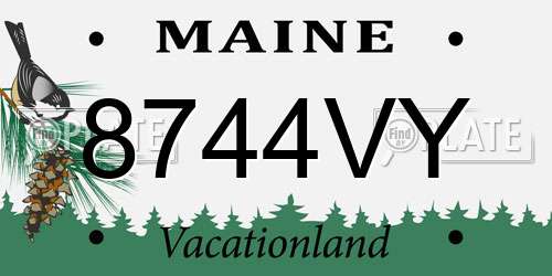8744VY Maine License Plate
