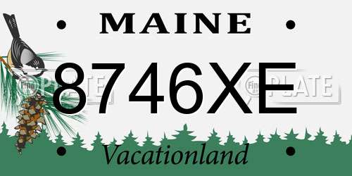 8746XE Maine License Plate