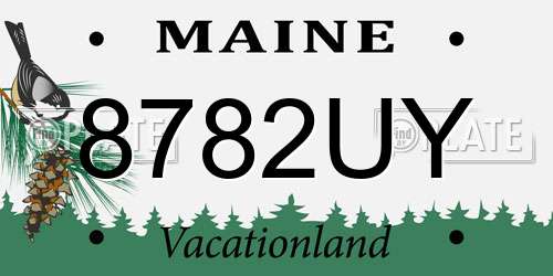 8782UY Maine License Plate