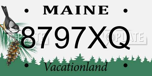 8797XQ Maine License Plate