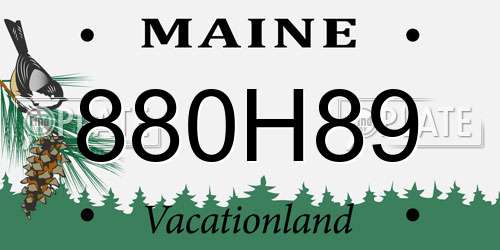 880H89 Maine License Plate