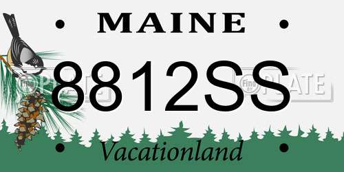 8812SS Maine License Plate