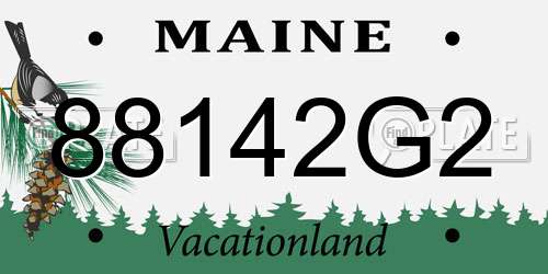 88142G2 Maine License Plate