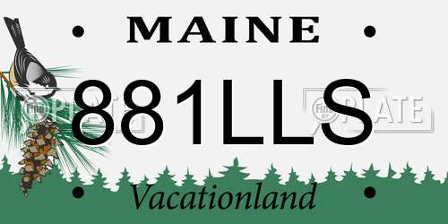 881LLS Maine License Plate