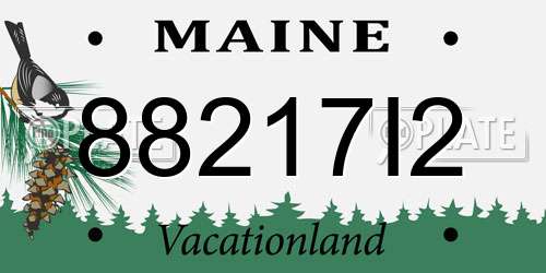 88217I2 Maine License Plate
