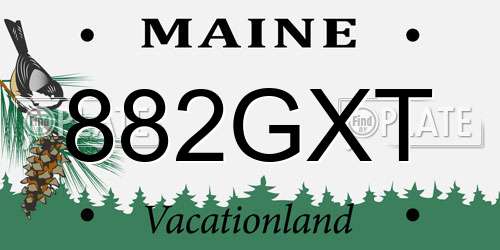 882GXT Maine License Plate