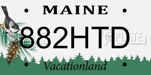 882HTD Maine License Plate