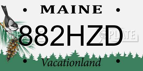882HZD Maine License Plate