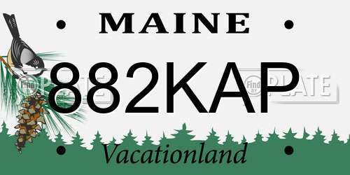 882KAP Maine License Plate