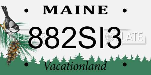 882SI3 Maine License Plate