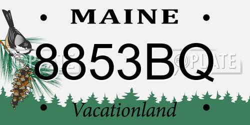 8853BQ Maine License Plate