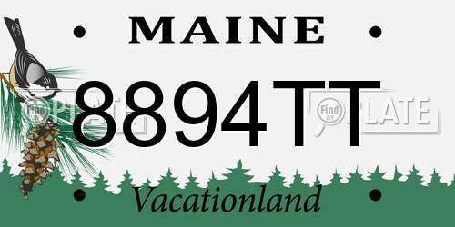 8894TT Maine License Plate