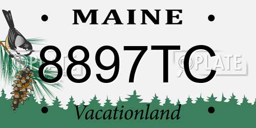 8897TC Maine License Plate