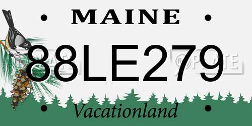 88LE279 Maine License Plate