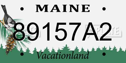 89157A2 Maine License Plate