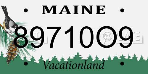 89710O9 Maine License Plate
