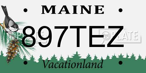 897TEZ Maine License Plate