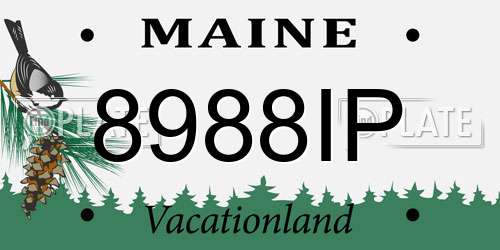 8988IP Maine License Plate