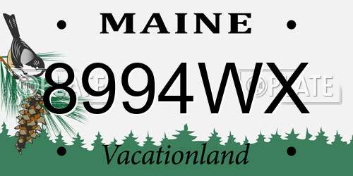 8994WX Maine License Plate