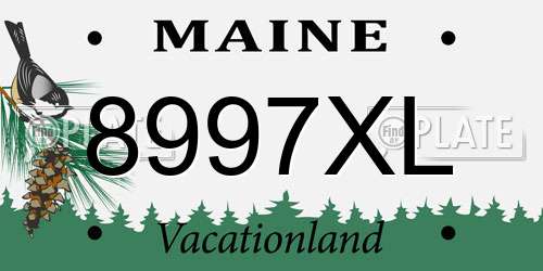 8997XL Maine License Plate