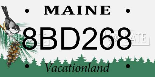 8BD268 Maine License Plate