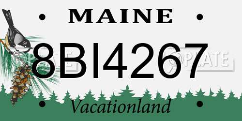 8BI4267 Maine License Plate