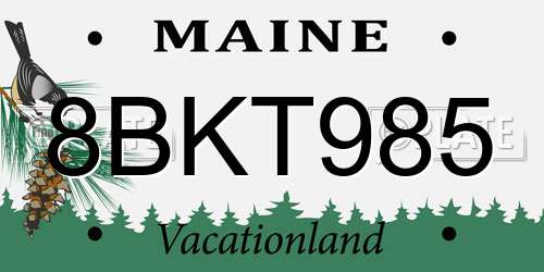8BKT985 Maine License Plate