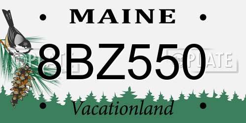 8BZ550 Maine License Plate