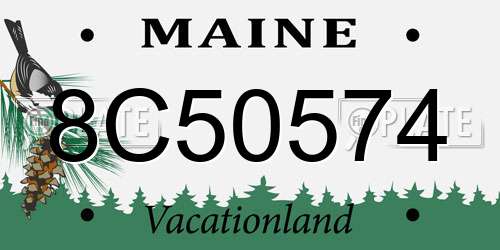 8C50574 Maine License Plate