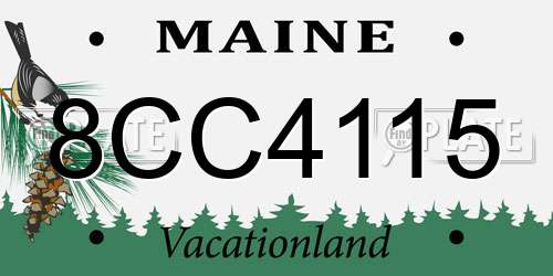 8CC4115 Maine License Plate