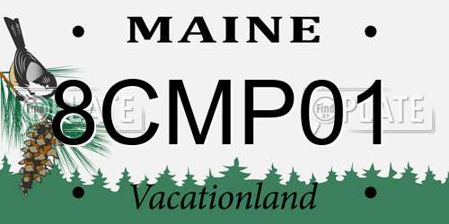 8CMP01 Maine License Plate