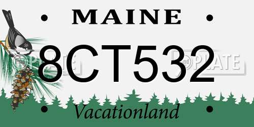 8CT532 Maine License Plate