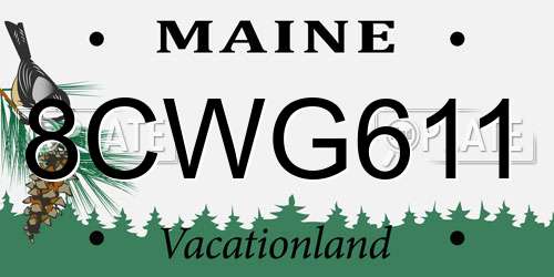 8CWG611 Maine License Plate