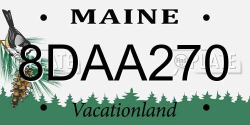 8DAA270 Maine License Plate