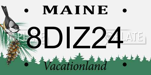 8DIZ24 Maine License Plate