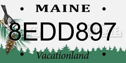 8EDD897 Maine License Plate