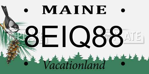 8EIQ88 Maine License Plate