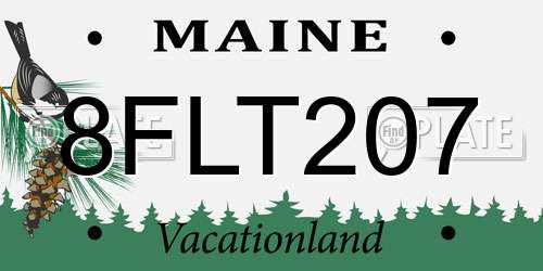 8FLT207 Maine License Plate