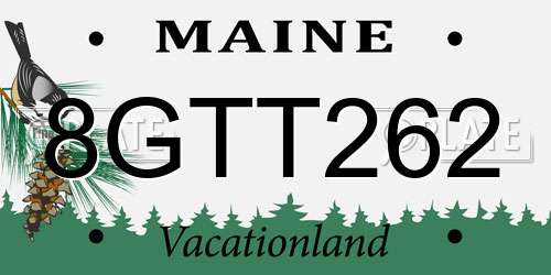 8GTT262 Maine License Plate