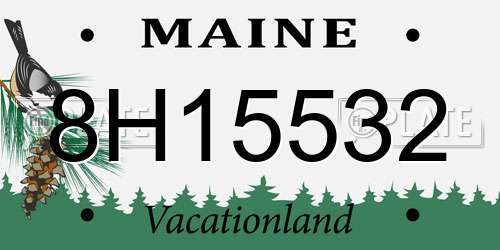 8H15532 Maine License Plate