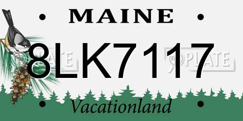 8LK7117 Maine License Plate
