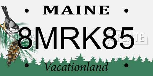 8MRK85 Maine License Plate