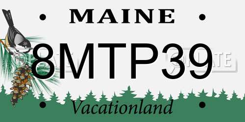 8MTP39 Maine License Plate