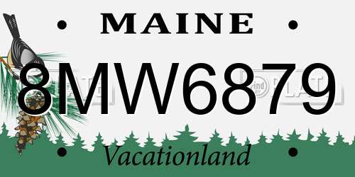 8MW6879 Maine License Plate