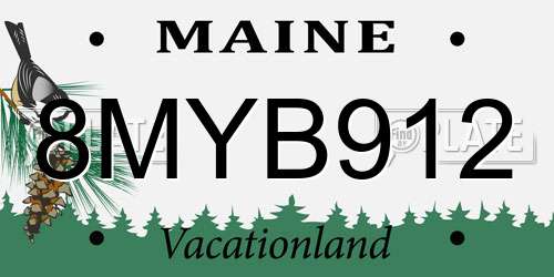 8MYB912 Maine License Plate