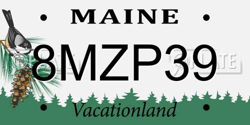 8MZP39 Maine License Plate