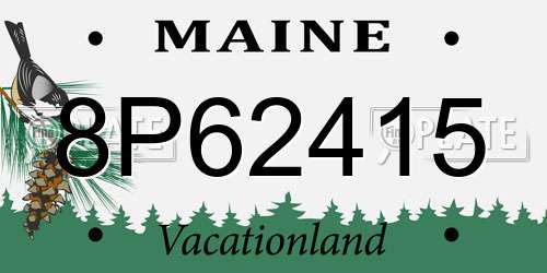 8P62415 Maine License Plate